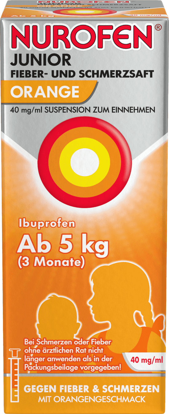Nurofen® Juniorfieber - Und Schmerzsaft 40 Mg/ml Suspension Zumeinnehmen100 Ml Orange
